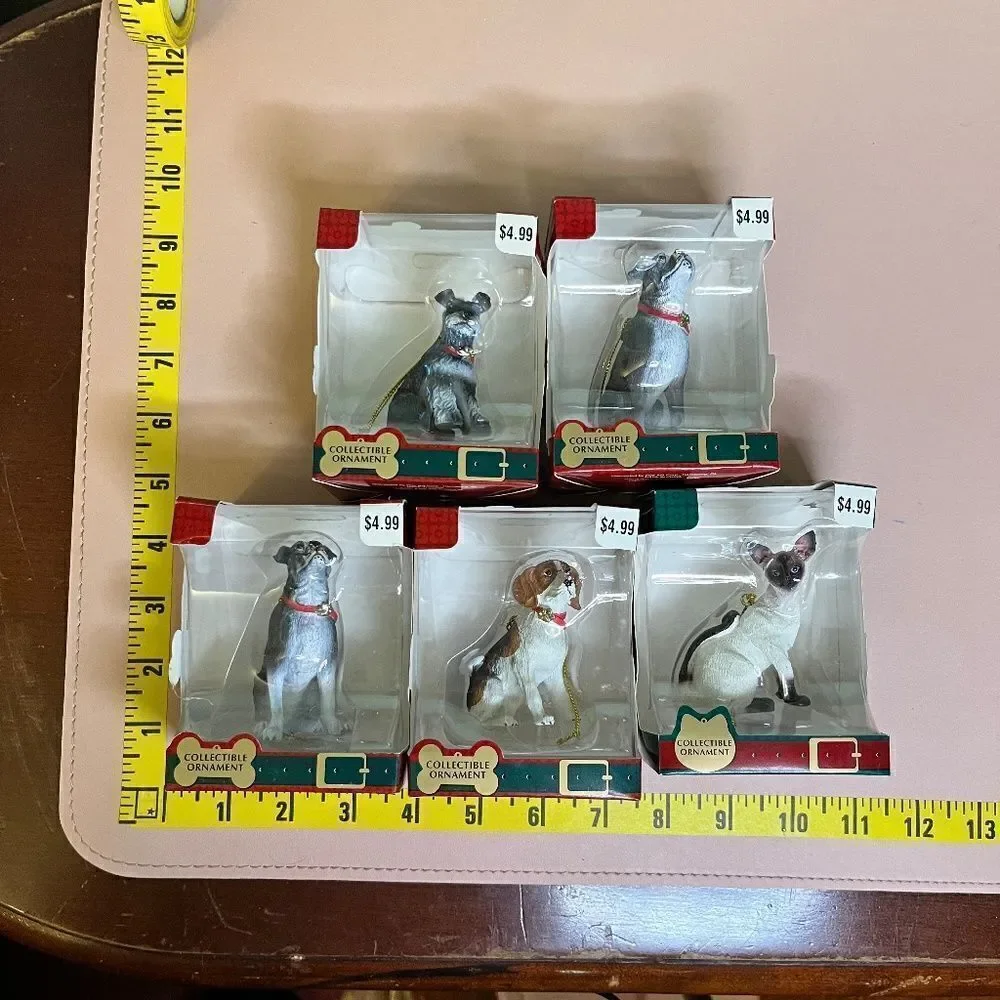 NEW 5pc Pets Dog Cat Christmas Ornaments